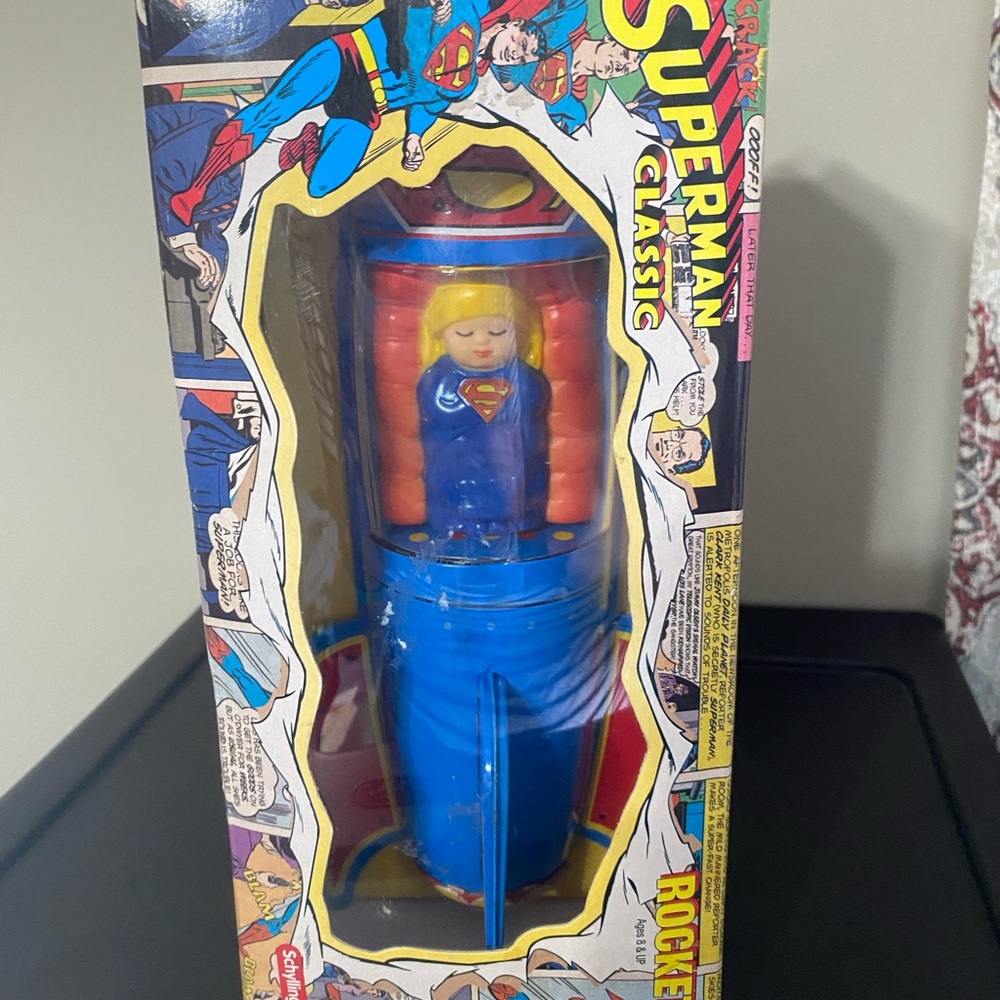 Superman Classic Rocket Tin Toy Friction Motor